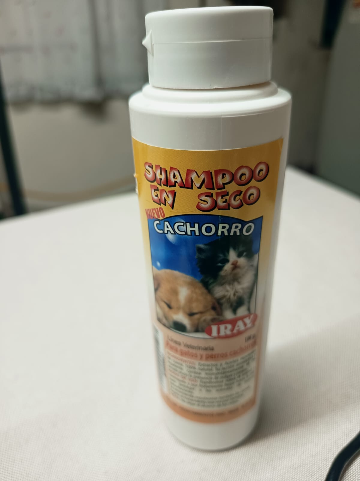 Shampoo en seco para cachorros . 100 gramos.