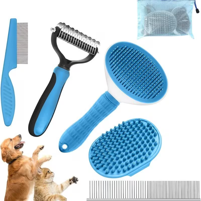 Kit de Aseo Profesional para Mascotas - 5 Piezas con Bolsa