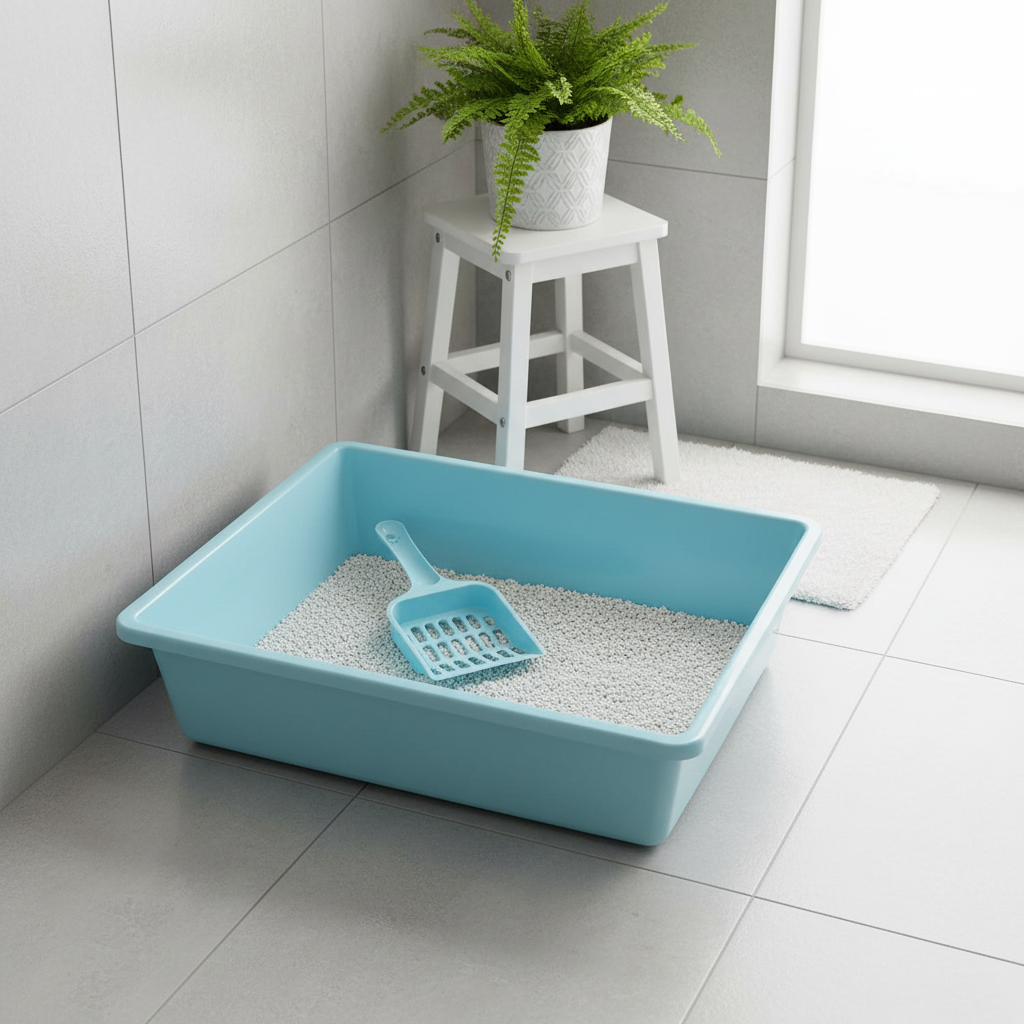 Arenero limpio en ambiente moderno