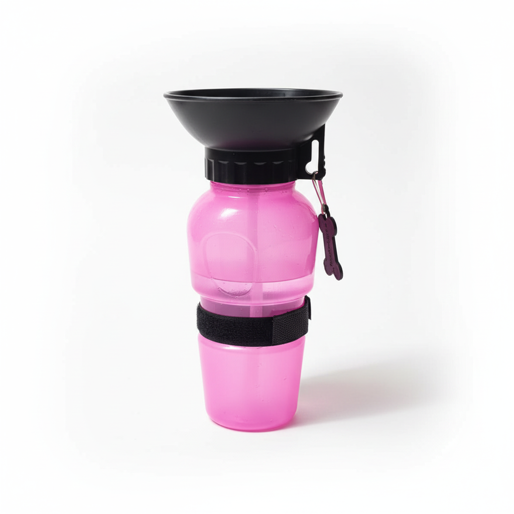 Botella de agua para paseo fondo blanco profesional